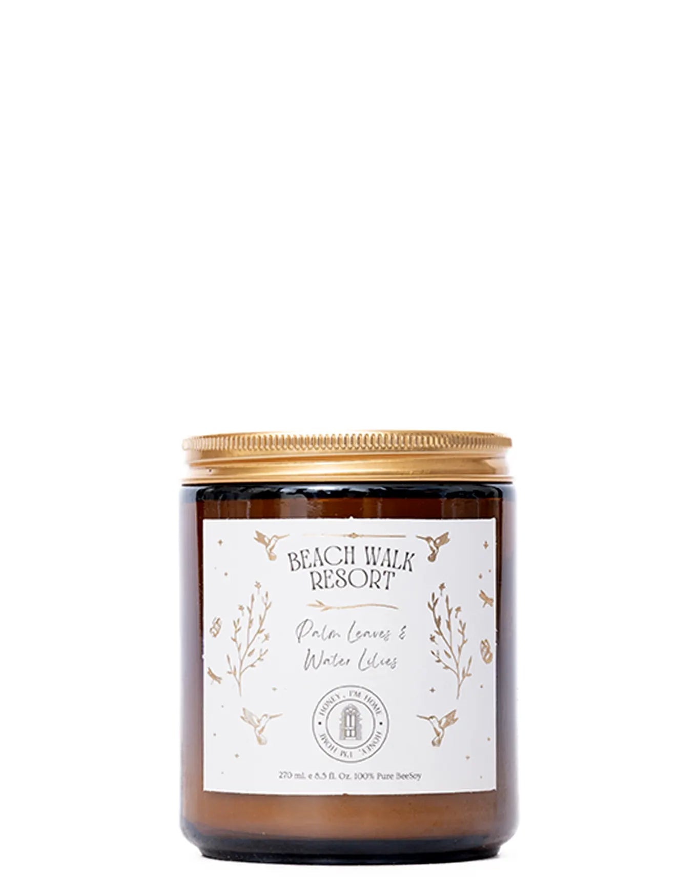 honey im home Beach Walk Resort - Palm Leaves & Water Lilies Candle (Medium) cult