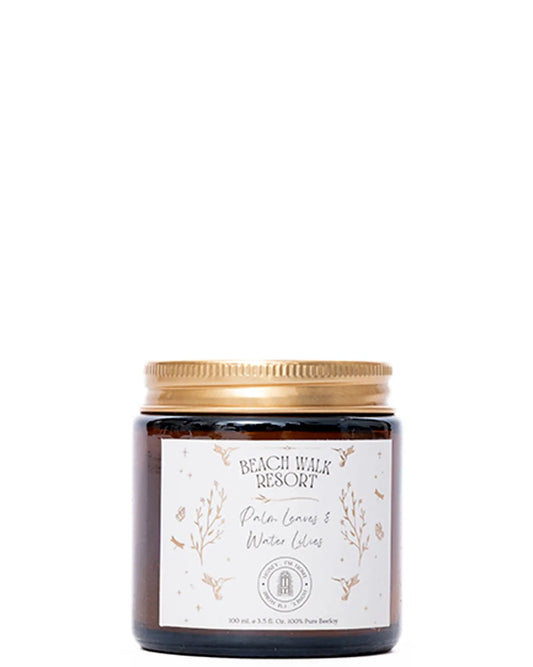 honey im home Beach Walk Resort - Palm Leaves & Water Lilies (Small) candle homeware wellness candle
