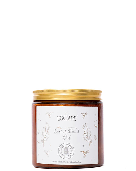 honey im home Escape - English Rose & Oud Candle (Large) cult