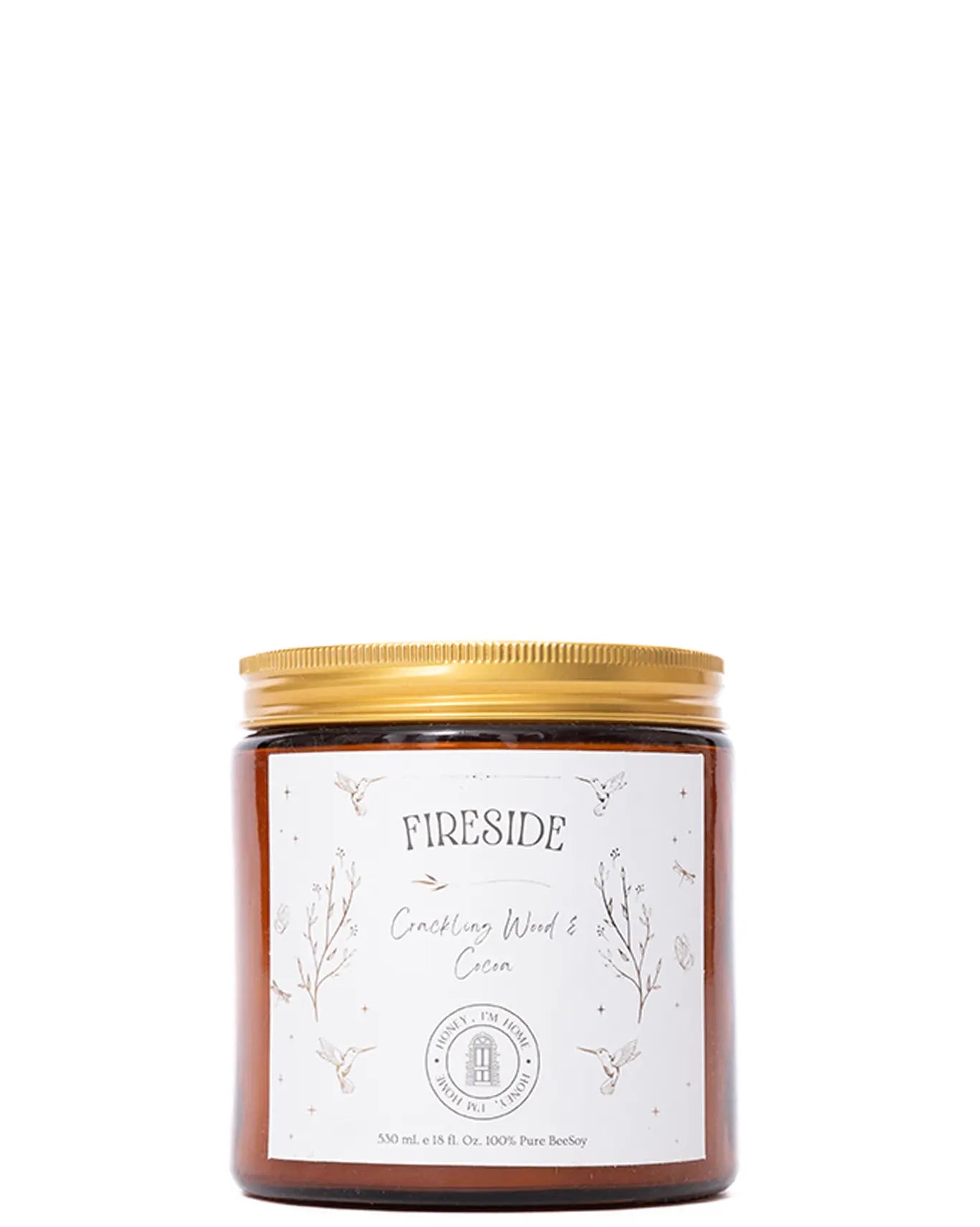 honey im home Fireside - Crackling Wood & Cocoa Candle (Large)cult