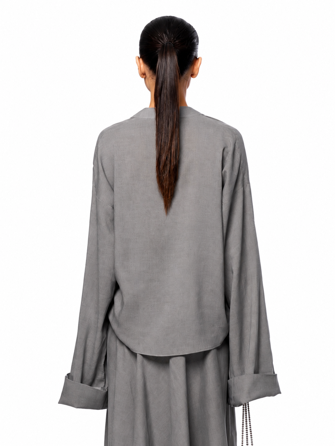 Fern Grey Grey Relaxed Button Down - CULT
