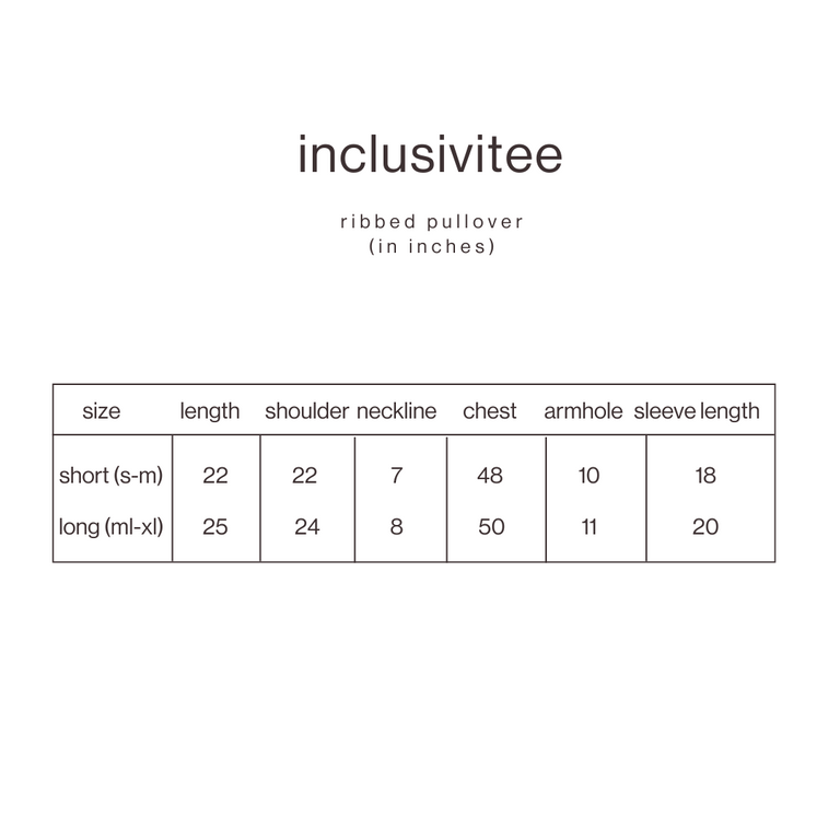 Size Guide for Off-White Pullover