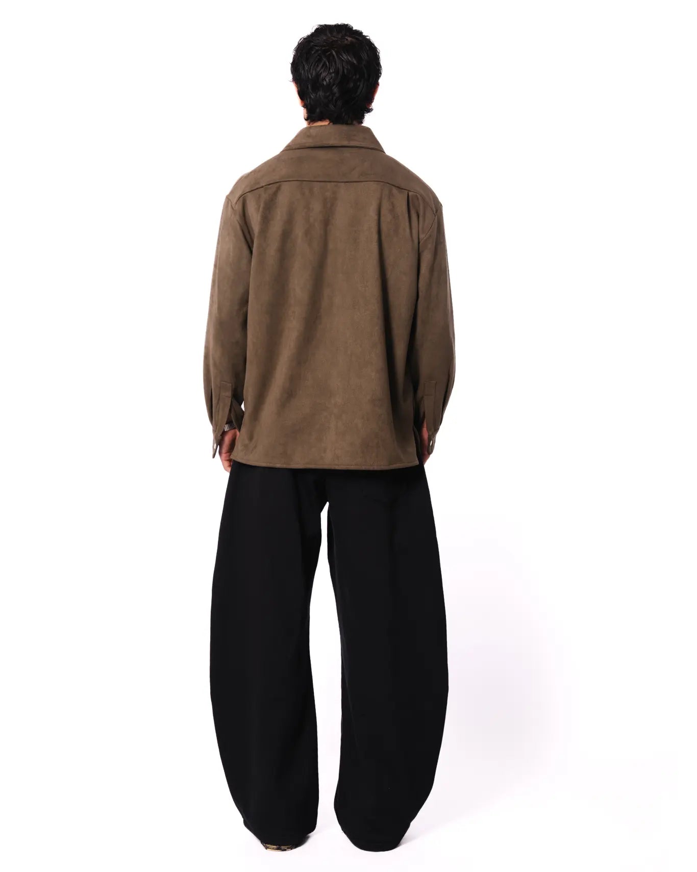 Koyo Olive Suede Button Down Shacket Cult Store Pakistan