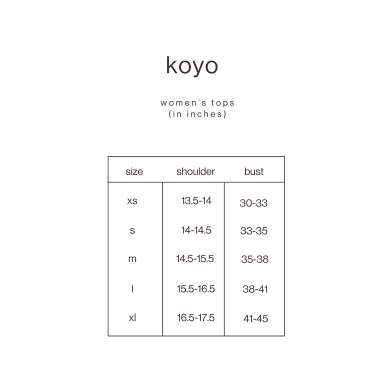 Size Guide for Blue Colony Dress