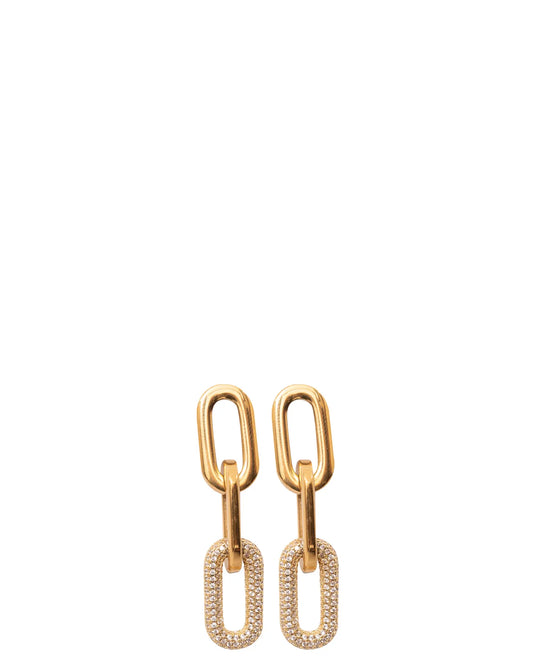 mish and co Gold Bold Paperclip Earrings cult store pk womens jewelry