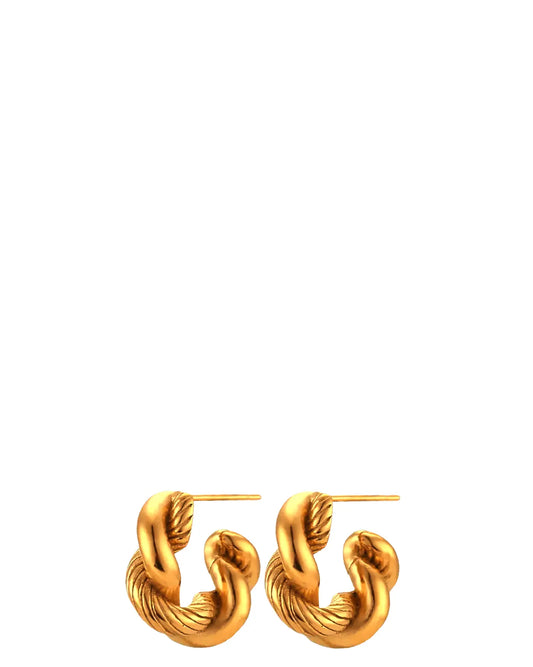 mish & co Gold Braided Hoop cult store pk