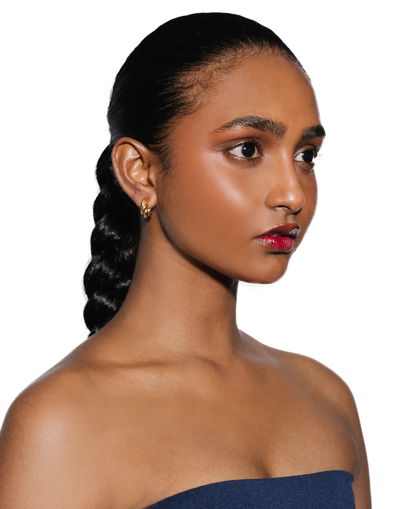 mish & co Gold Braided Hoop cult store pk