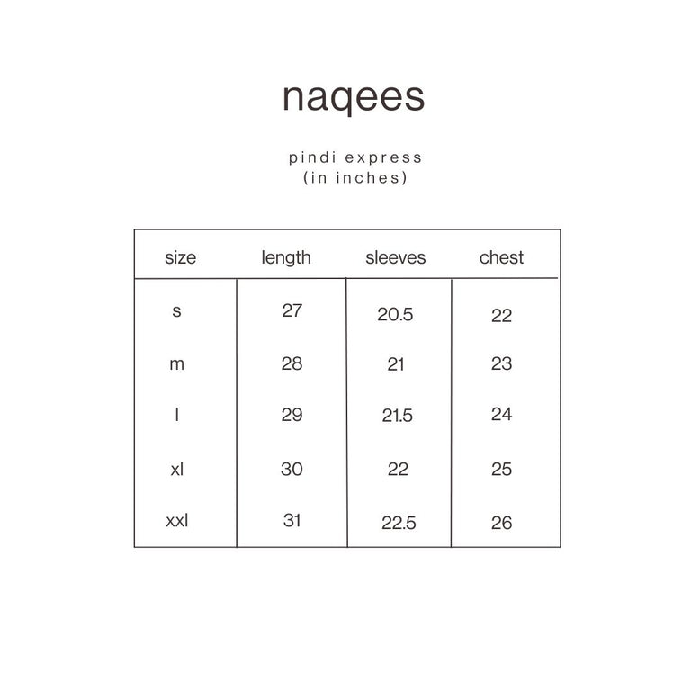 Size Guide for Pindi Express