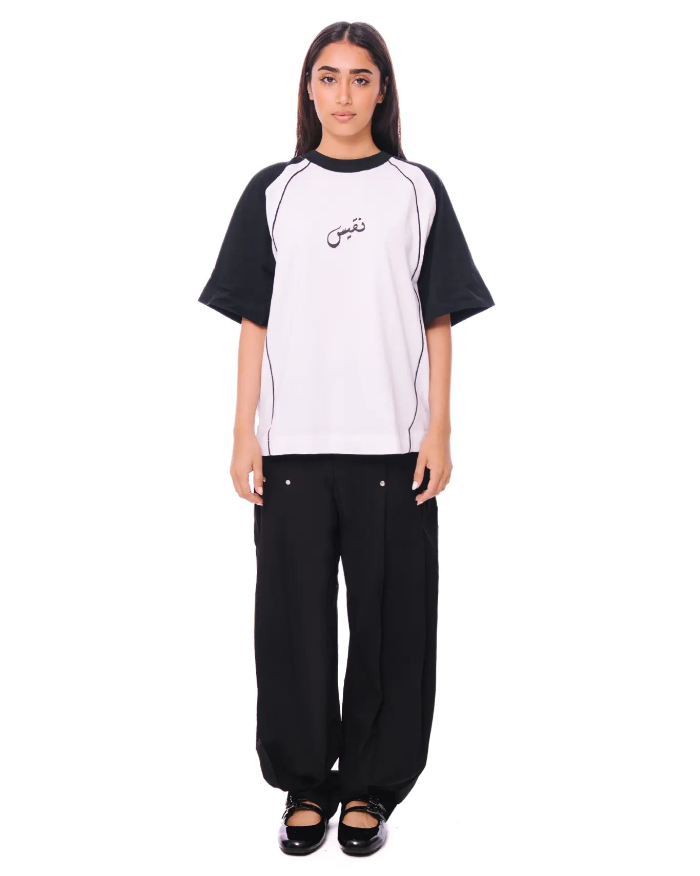 naqees Black Essential Raglan cult store women pakistan karachi