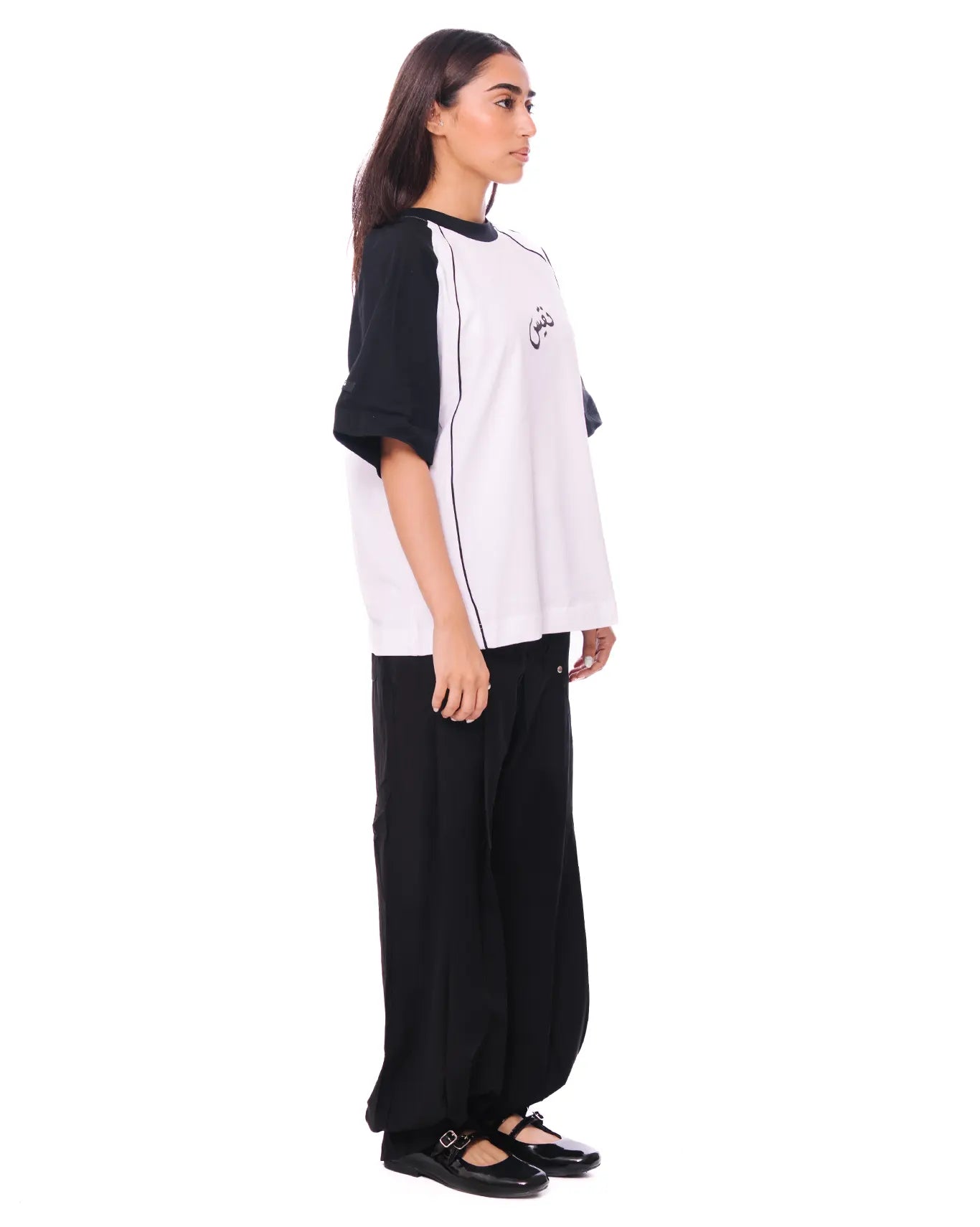naqees Black Essential Raglan cult store women pakistan karachi