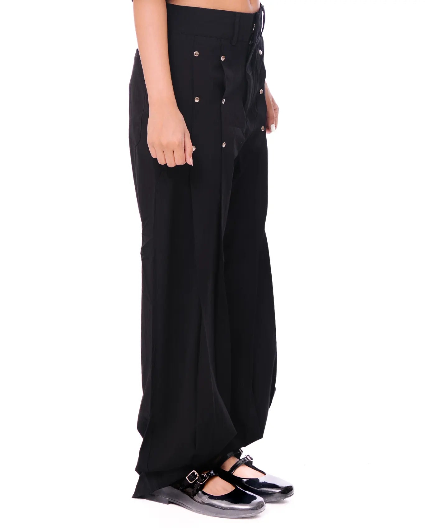 Naqees Black Black Pleated Pants - CULT - haider