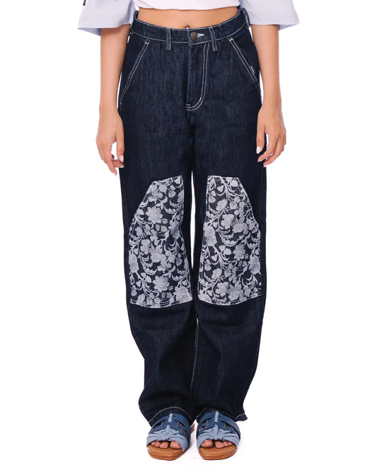 naqees Blue Statement Jeans cult store pakistan karachi women