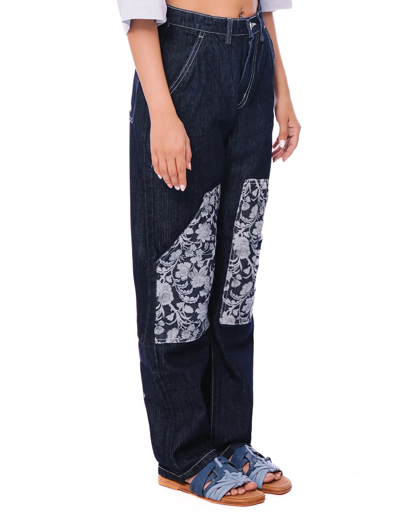 Naqees Blue Blue Statement Jeans - CULT - haider