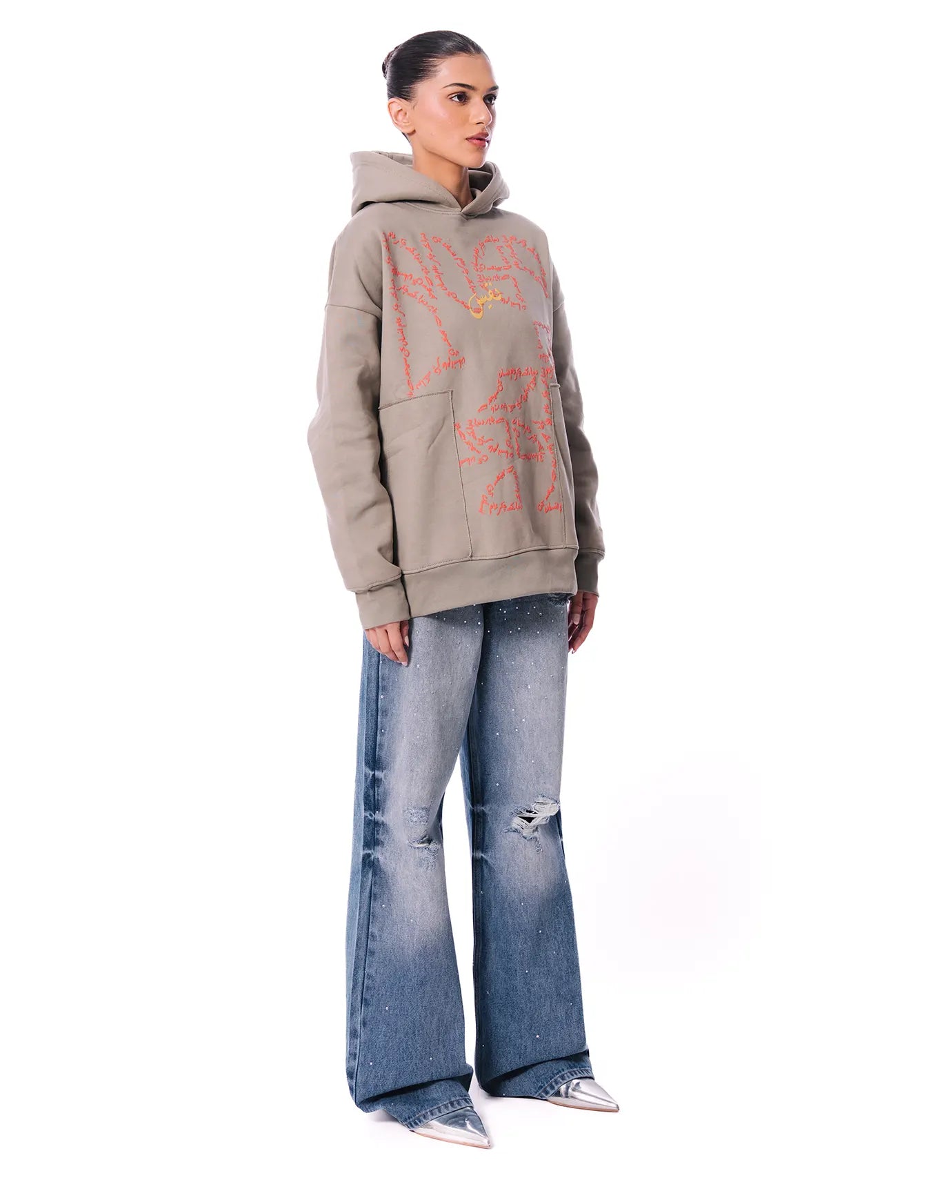 Naqees Grey Atish Hoodie - CULT - haider