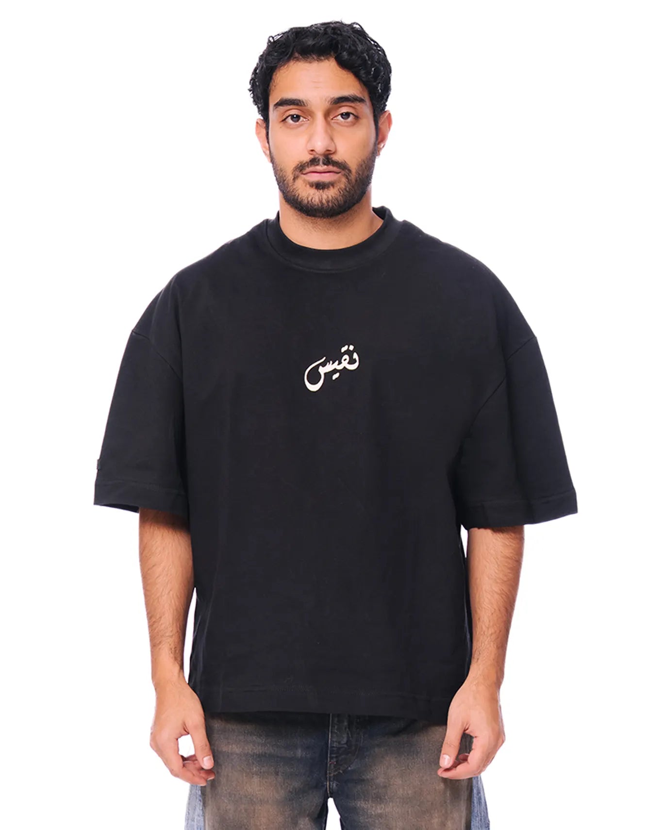 naqees black essential tee cult store pakistan 1