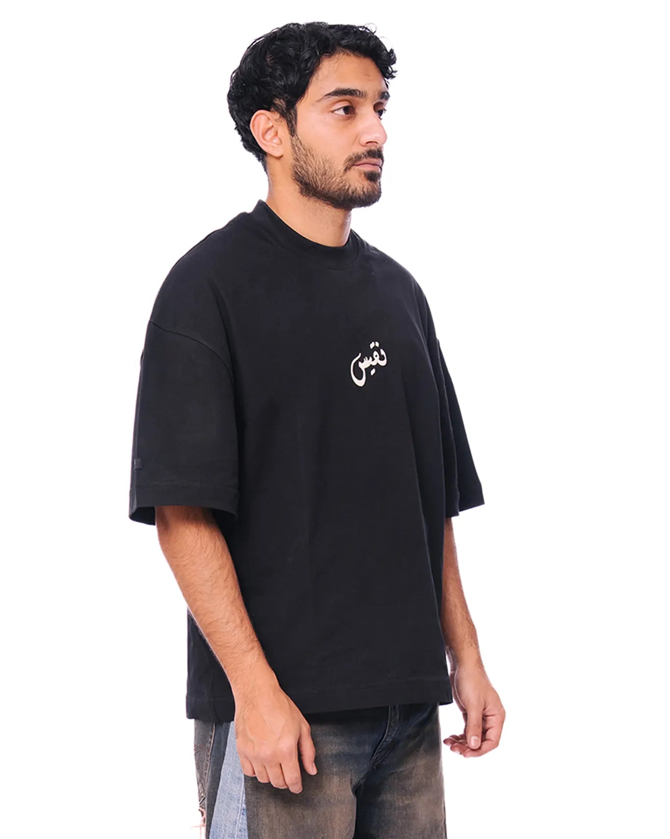 naqees black essential tee cult store pakistan 2