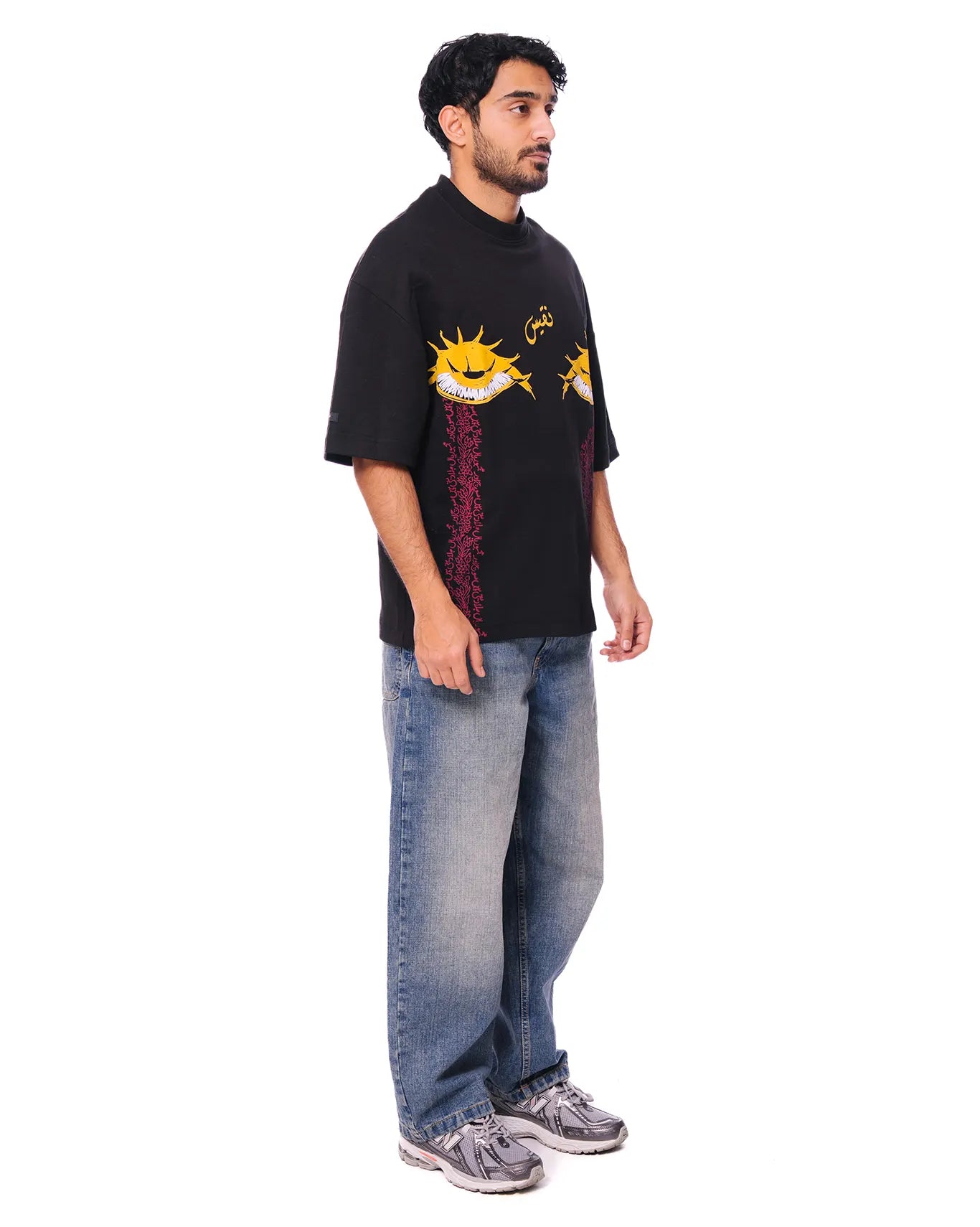 Naqees Black Black Nazariya Tee - CULT - haider