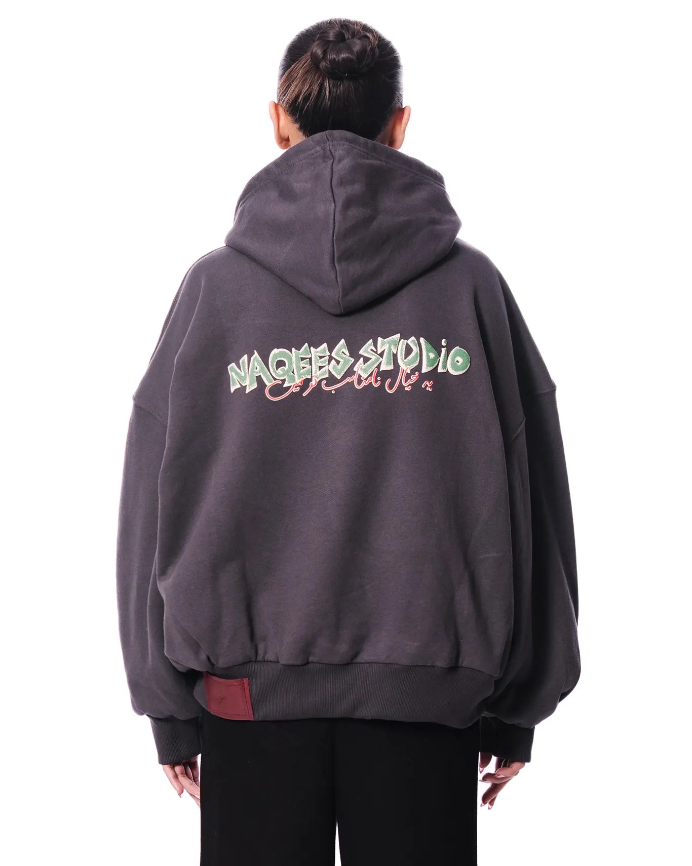 naqees charcoal reversible hoodie cult store pakistan 8