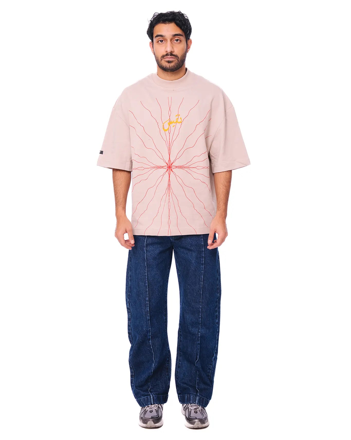 Naqees Beige Mango Tee - CULT - haider
