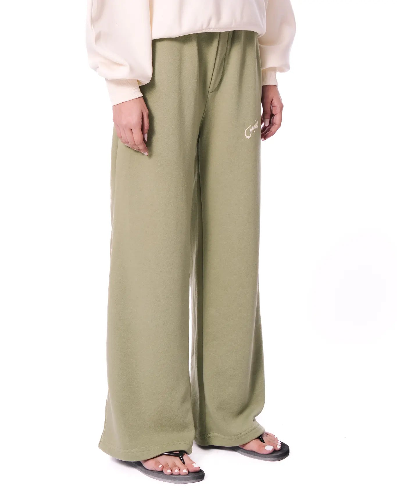 naqees matcha terry trouser cult store pakistan 1