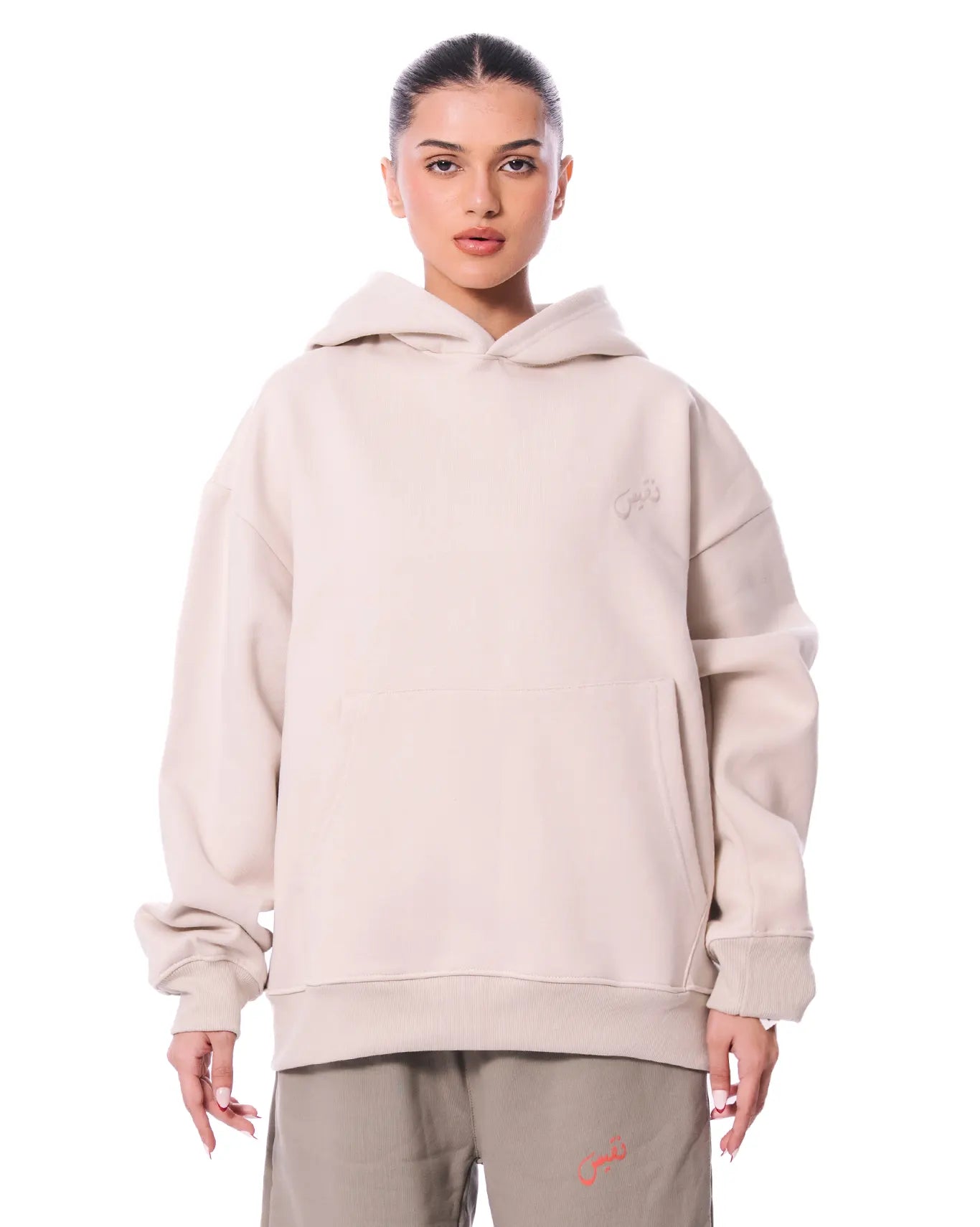 Naqees White Off White Essential Hoodie - CULT - haider