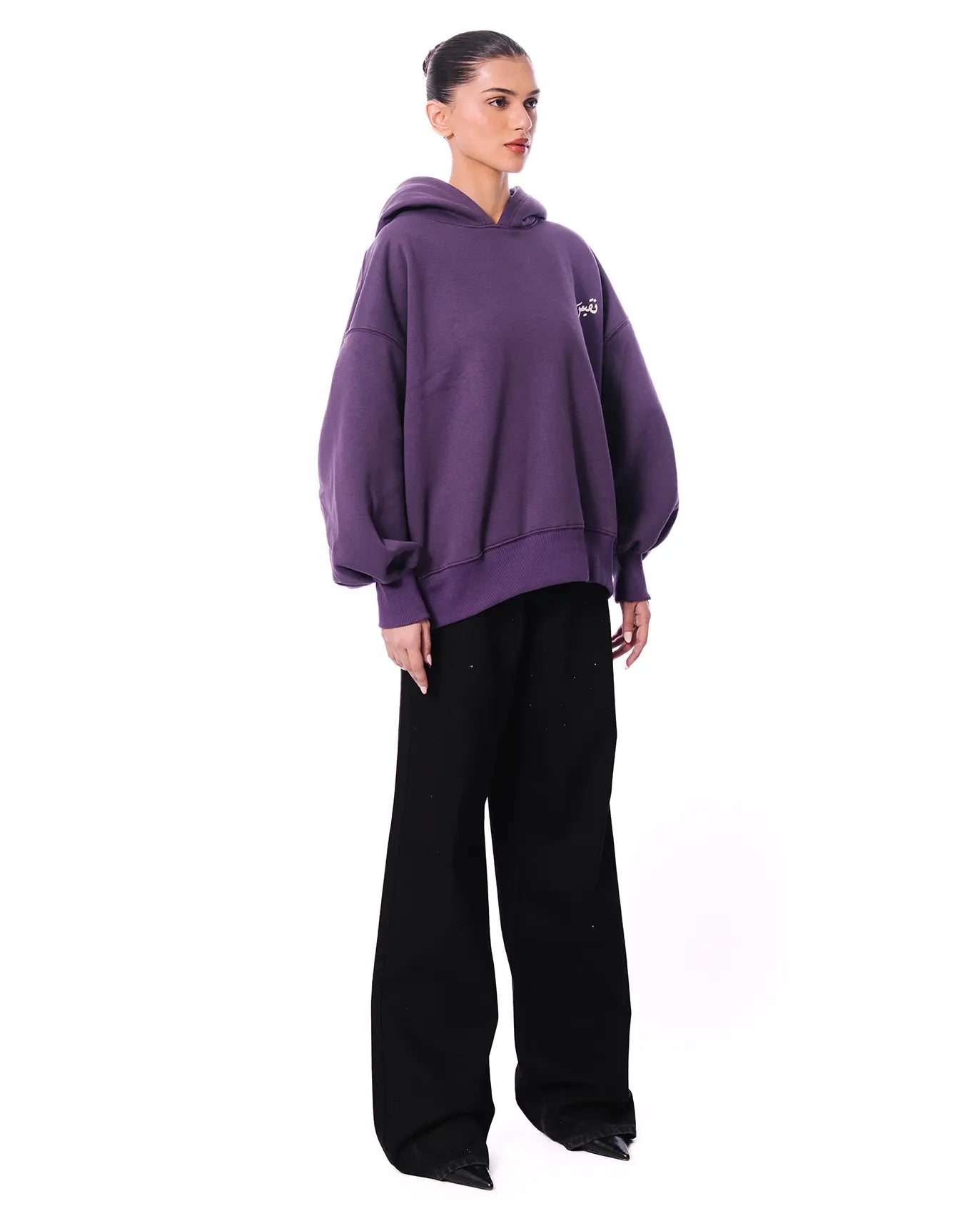 Naqees Purple Purple Essential Balloon Hoodie - CULT - haider