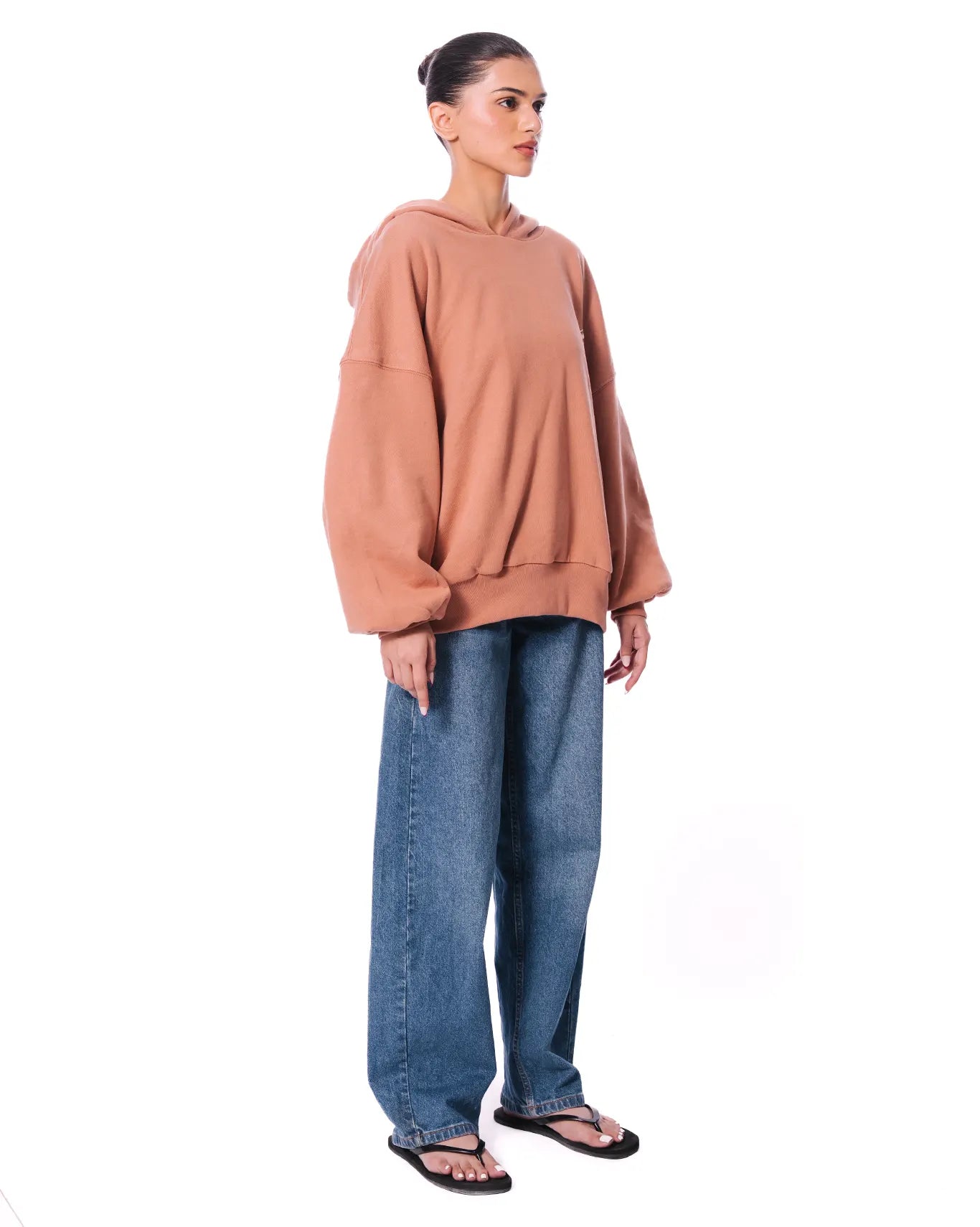 Naqees Rust Rust Reversible Balloon Hoodie - CULT - haider