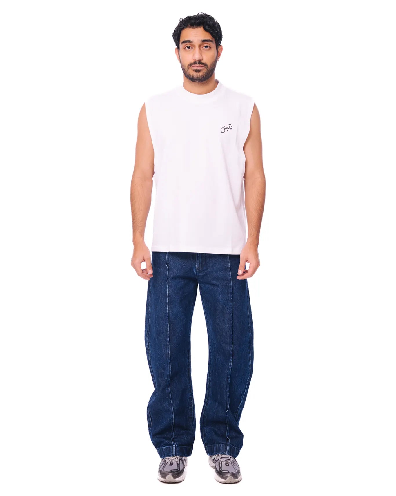 Naqees White White Vest - CULT - haider