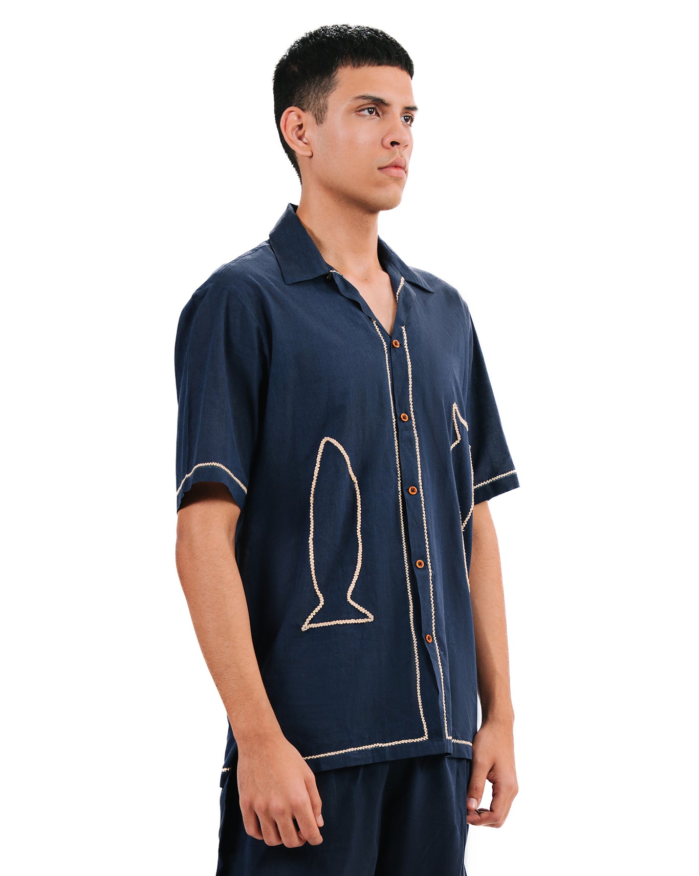 oga Blue Two Fish Shirt cult karachi