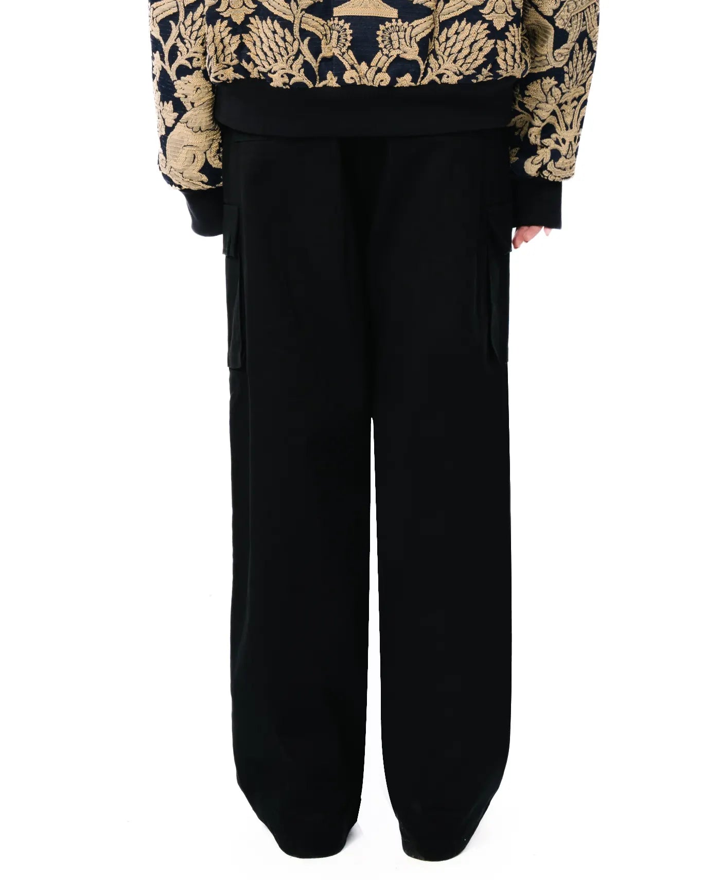 Her Loose Cargo Pants Black