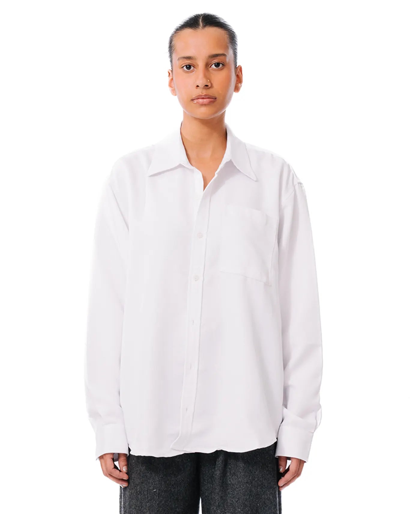 Raa-ay oversized white button down cult store pakistan