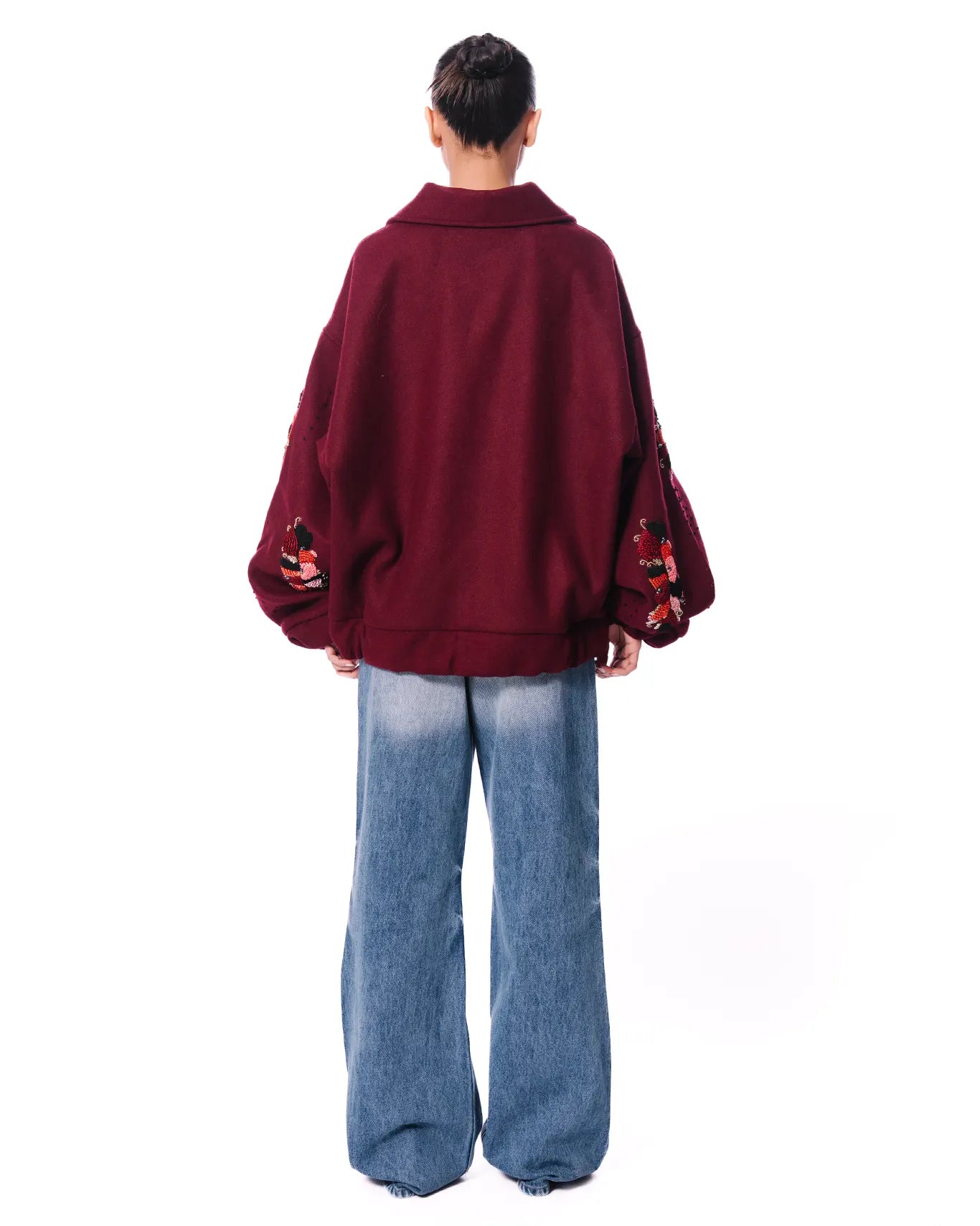 Dreams of Arthur Red Red French Knots Embroidered Jacket - CULT - haider