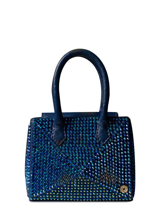 Warp peacock blue crystal petit bag cult store pakistan
