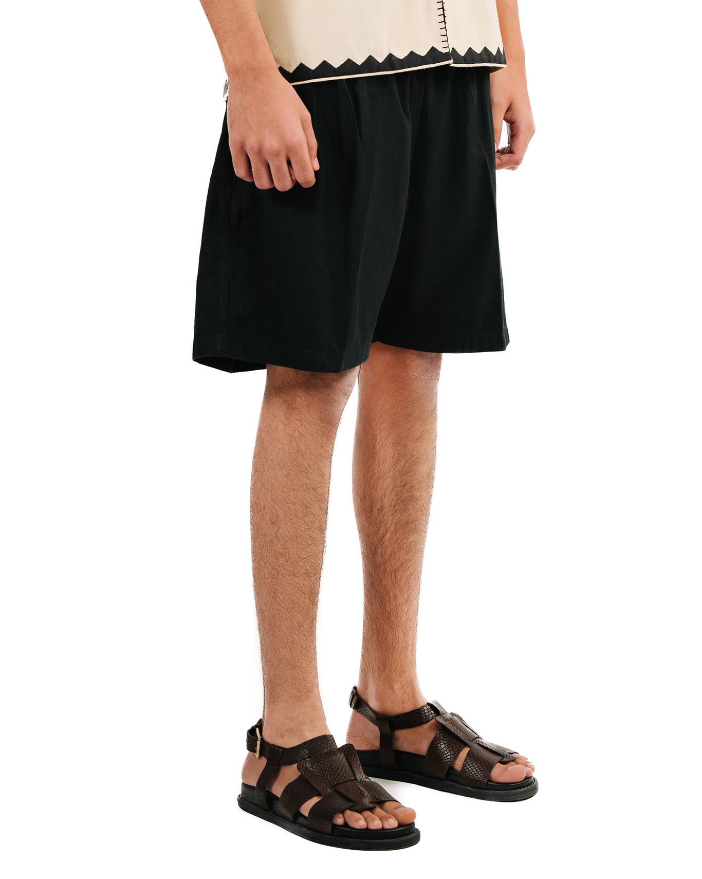 wear oga Black Letters To My Lover Shorts cult store