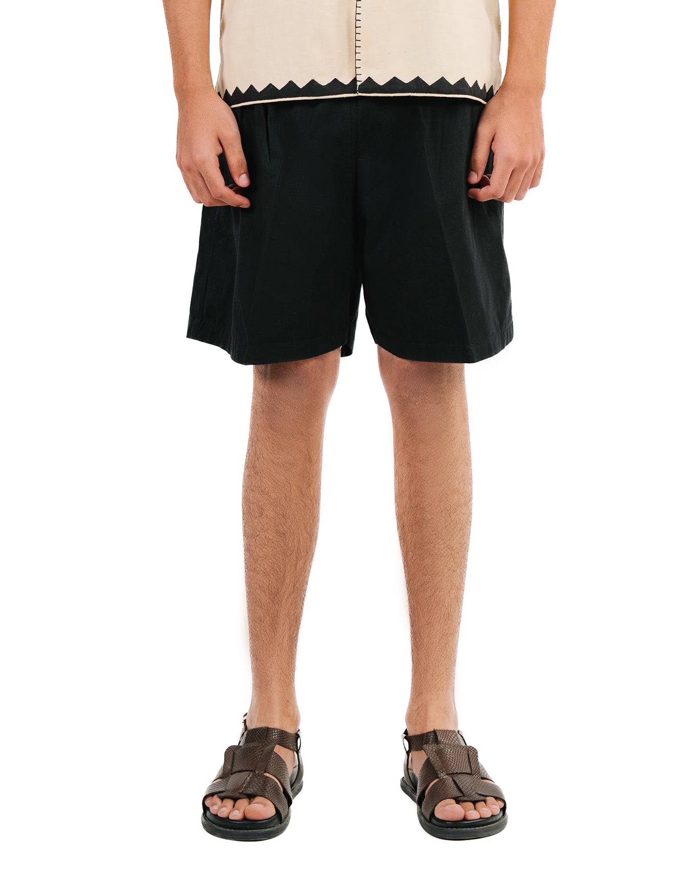 wear oga Black Letters To My Lover Shorts cult store