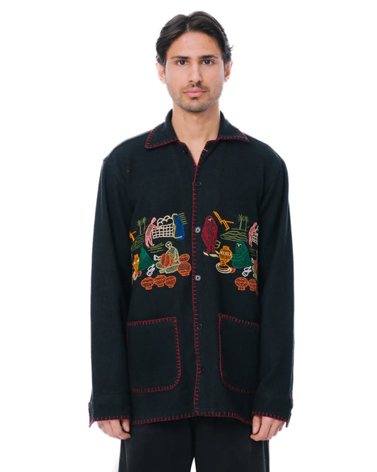 wear oga Black Raven Jacket cult men