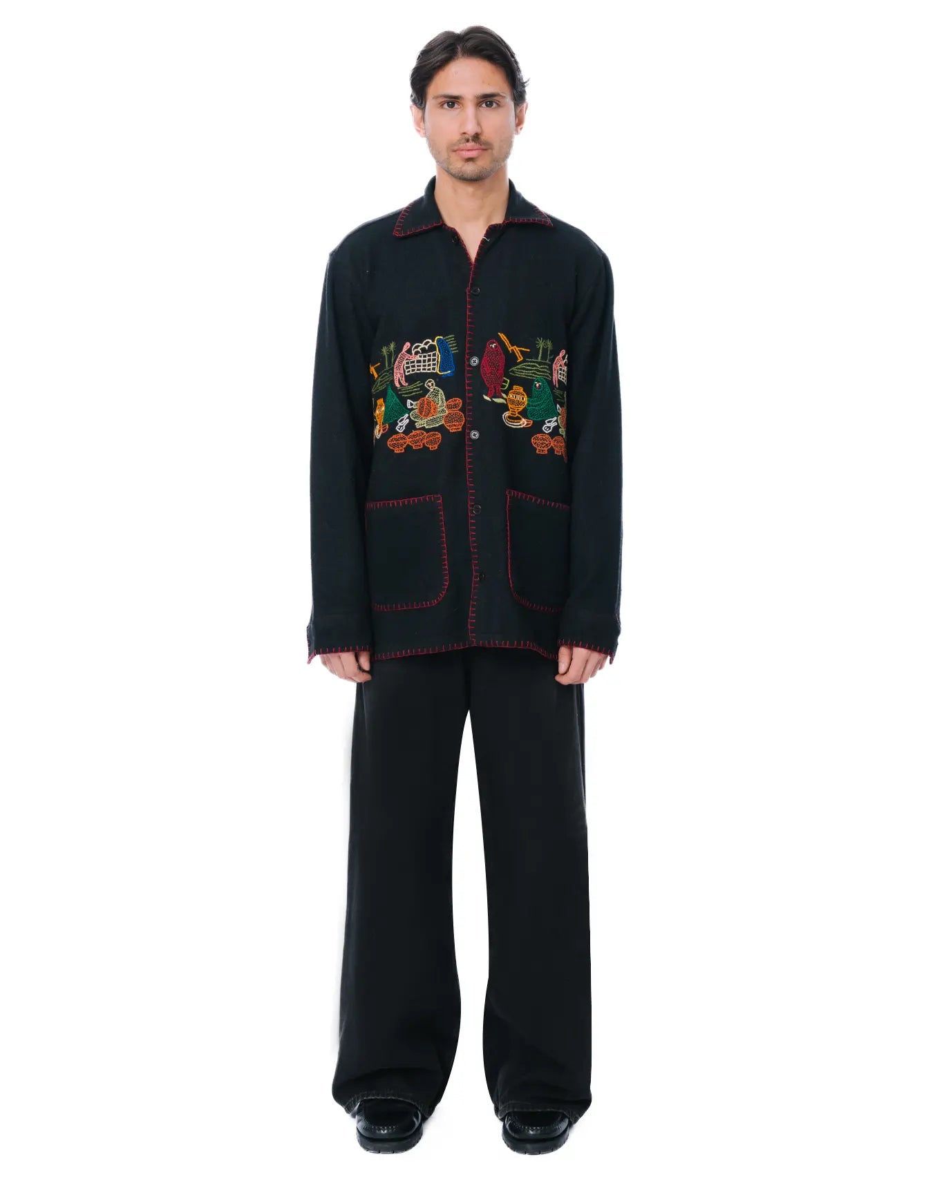 wear oga Black Raven Jacket cult men