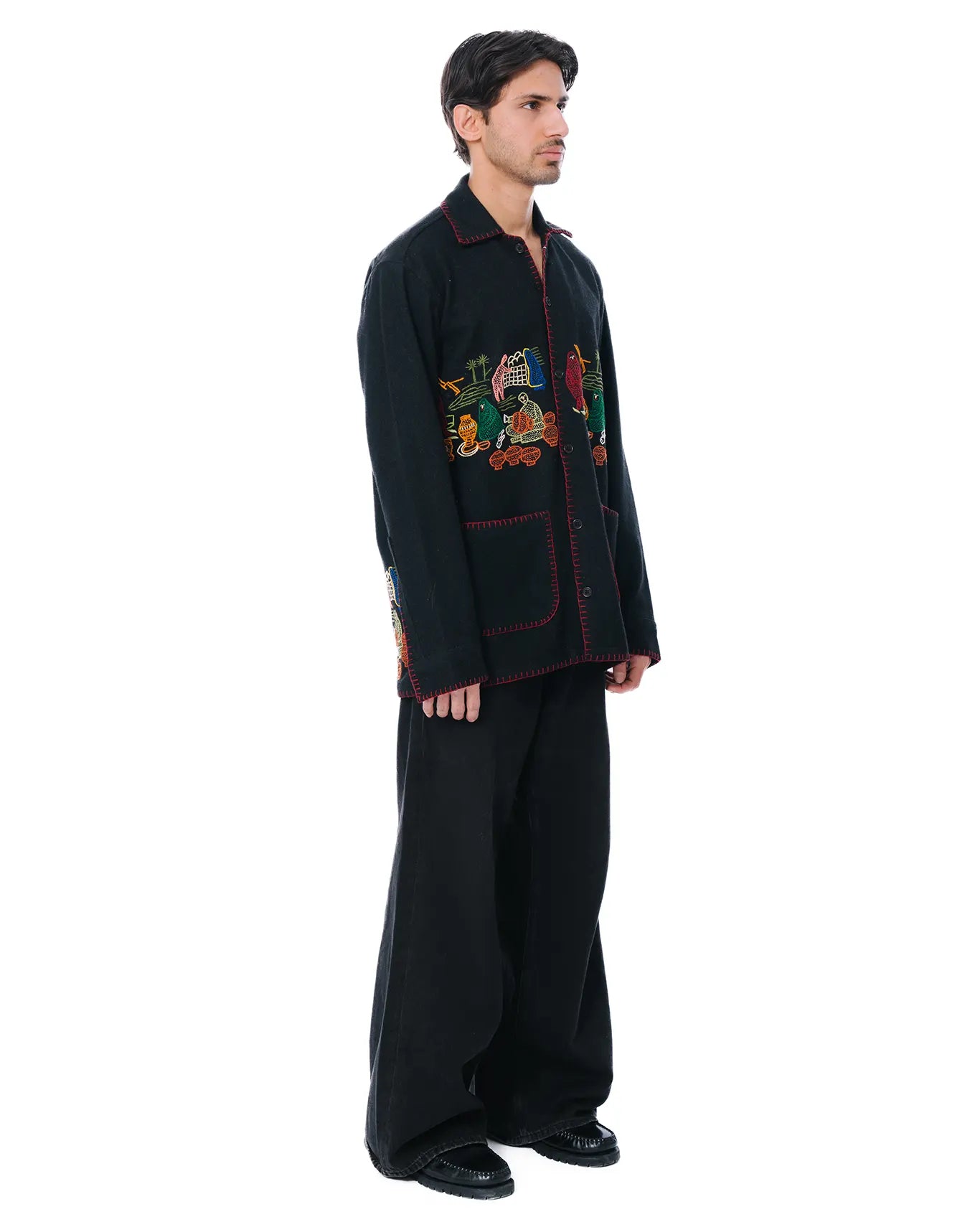 wear oga Black Raven Jacket cult men