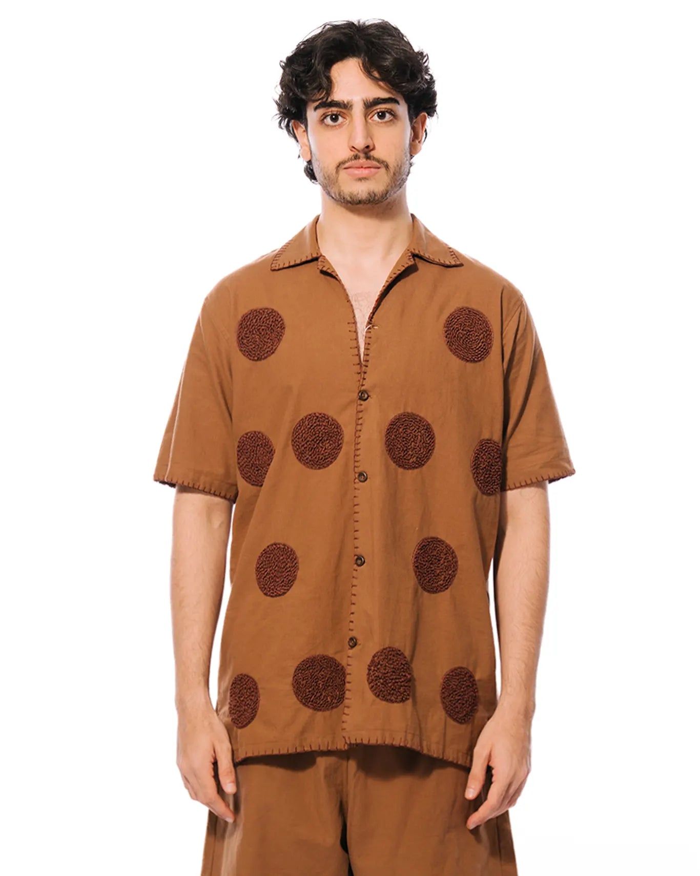 wear oga Brown Pointilism Shirt cult men