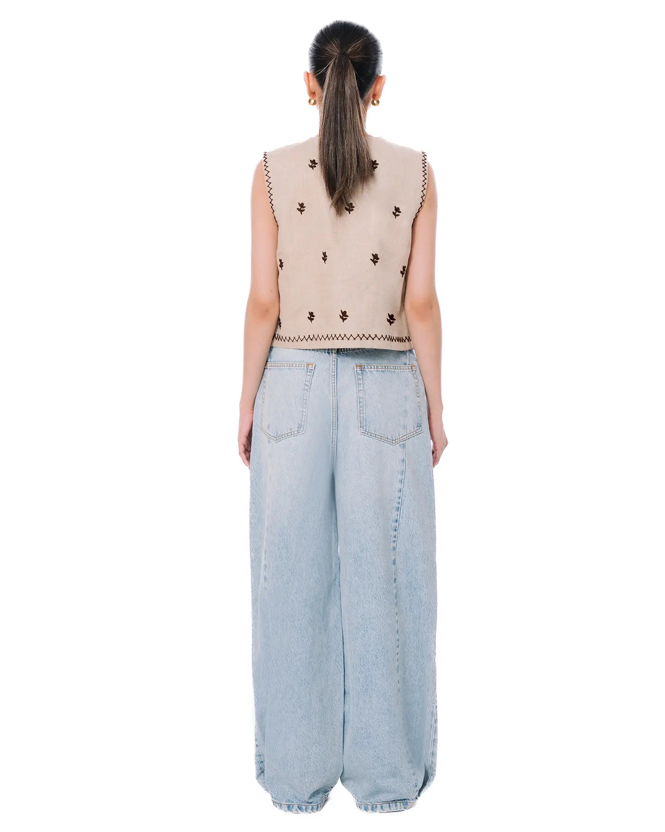 wear oga Crème Waist Coat cult women