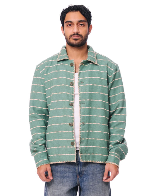 wear oga Green Marvel Jacket cult store karachi pakistan button up men winterwear