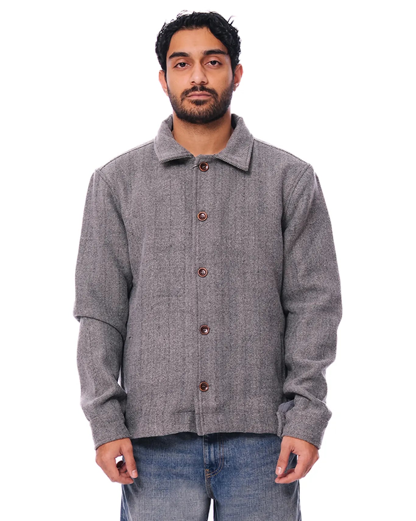 wear oga Grey Sage Jacket cult store men winter buttonup