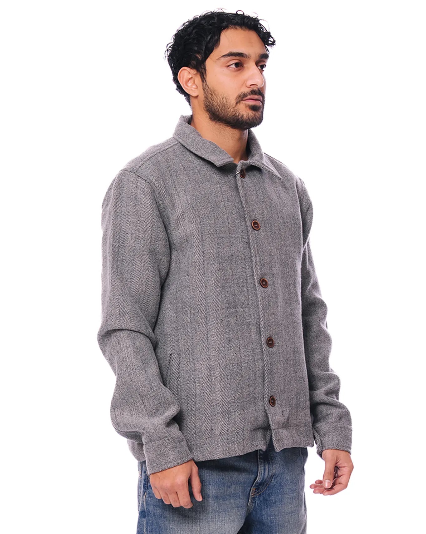 wear oga Grey Sage Jacket cult store men winter buttonup