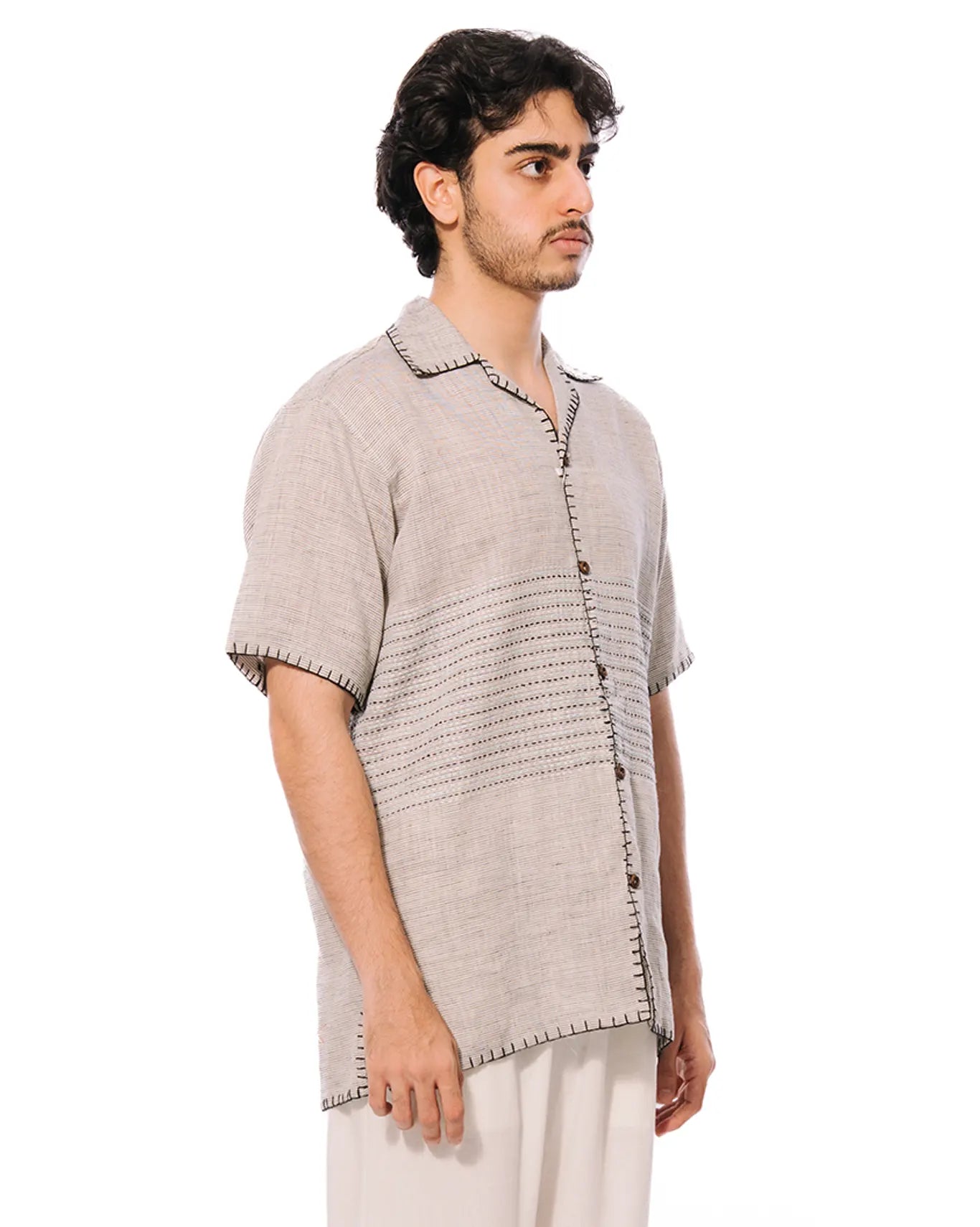 wear oga Grey Sujni Kantha shirt cult men 