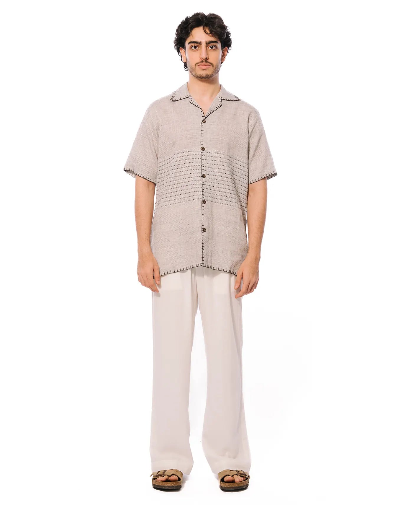 wear oga Grey Sujni Kantha shirt cult men 