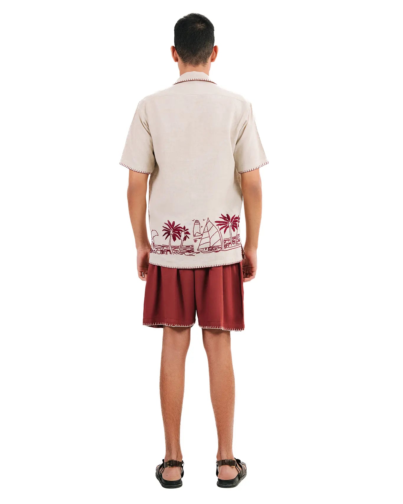 wear oga Maroon Galleon Shorts cult store