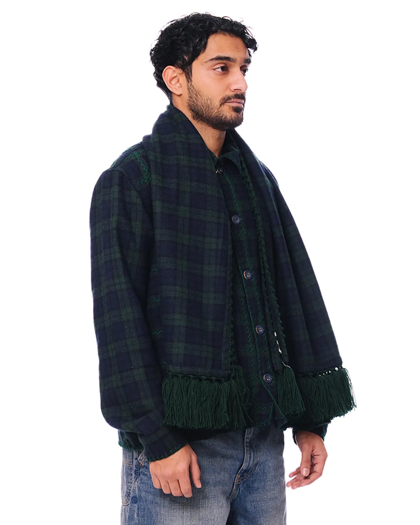 Wear Oga Green Green Jacket with Scarf - CULT - haider